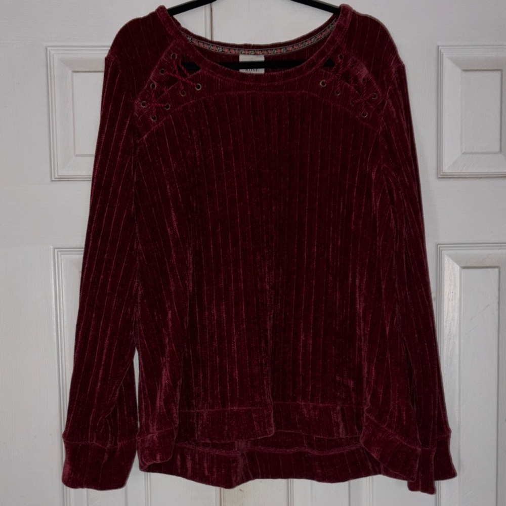 Knox Rose Burgundy Sweater